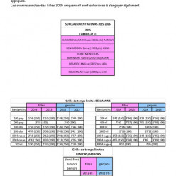 Championnats automne en Webconfrontation A3 surclassées fille 2015 / B / J / S / Maitres